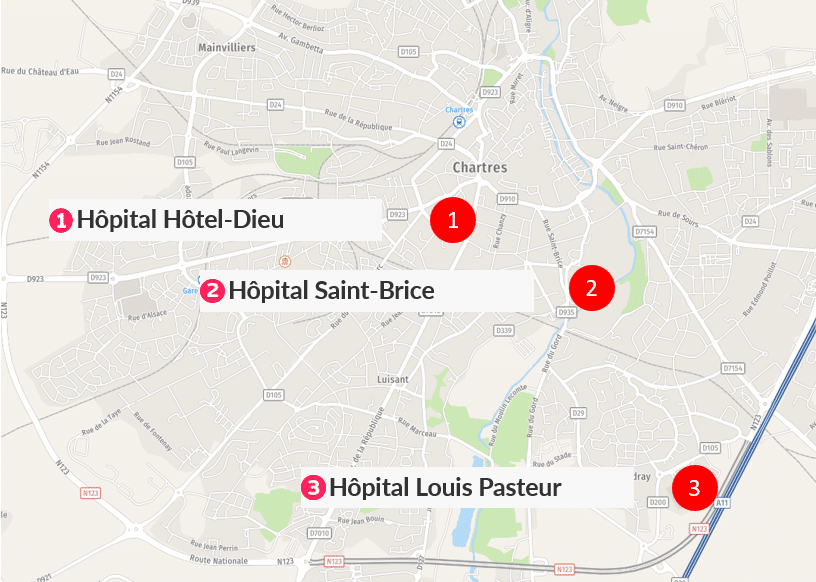 Des localisations distantes